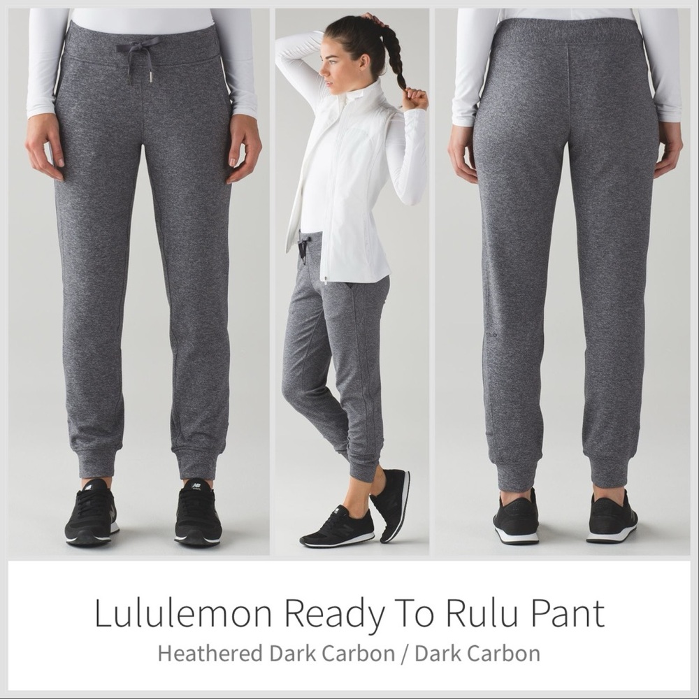 lululemon athletica Ready To Rulu Pant jogger Heathered Dark Carbon Sz 2 women’s